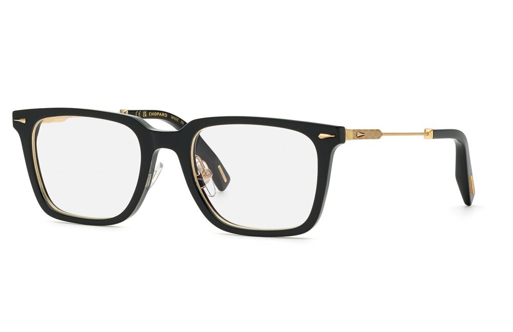 NWT Chopard VCH346-0Z50 Black Rectangle 52mm Glasses